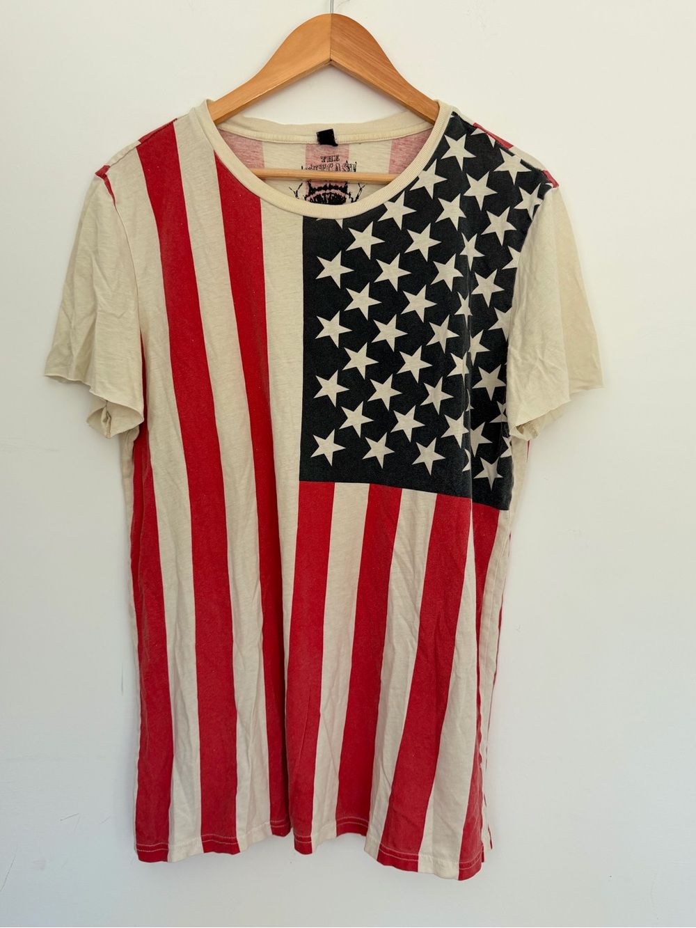 The Outcast New York American Flag Graphic Tee Red, White, Blue READ Men’s Sz M